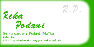 reka podani business card